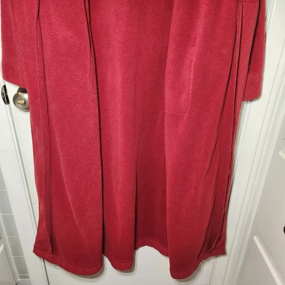 LL Bean Womens Petite Large Polyester Robe Red - Picture 5 of 13